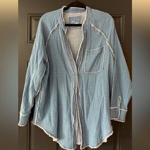 Light Blue Jean Like Aerie Shirt